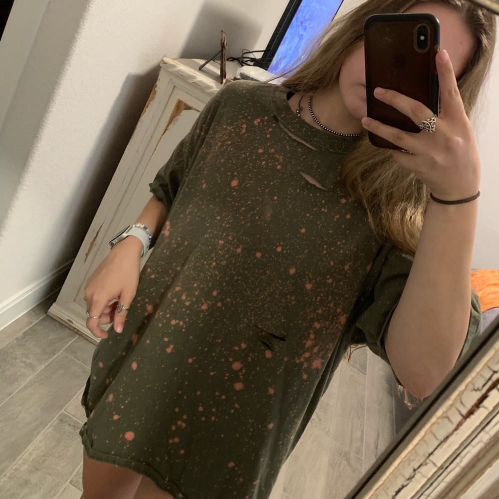 Olive Bleached Shirt